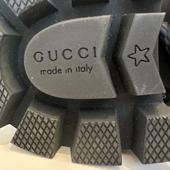 Gucci Red Quilted Lace Up Ankle Combat Boots NEW - Picture 13 of 14